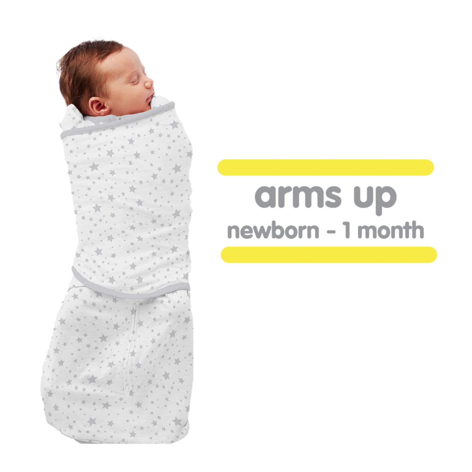 BreathableBaby 3-in-1 Swaddle Trio, Starlight Gray, Activewear Jersey Knit, 0-4 months