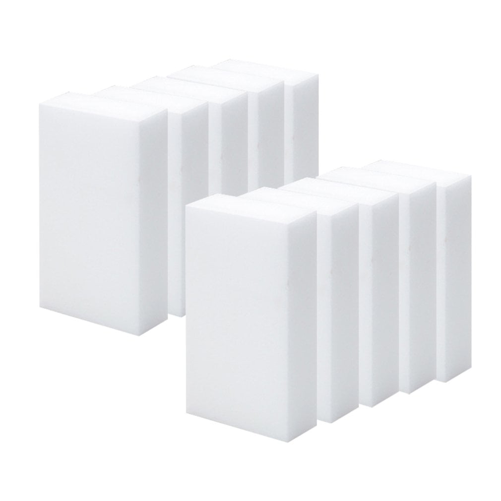 10 Pack Magic Cleaning Sponge Melamine Foam Eraser Stain Dirt Remover Multi-functional Nano Sponge Environmentally Friendly Color:White 