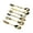 Gold, variant on Antique Teaspoons Set With Ergonomic Handle 6 Piece Crystal Zincs Alloy Rustproof Coffee Spoons Kitchen Accessories