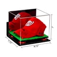 thumbnail image 2 of Deluxe Acrylic Baseball Cap Display Case with Red Risers, Mirror, Turf Base and Wall Mount (A006-RR), 2 of 8