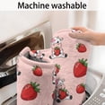 thumbnail image 5 of Pink Cow Strawberry Pattern Bathroom Rugs Mat,Non Slip Microfiber Bathroom Rug,Rubber Backing,Soft Bathroom Mats for Bathroom Floor,Tub and Shower,17x27in(43x68cm), 5 of 5