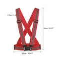 thumbnail image 2 of Uxcell Reflective Vest Adjustable High Visibility Safety Vest 1.5" Strip for Cycling Running Walking Red, 2 of 5