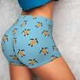 thumbnail image 2 of Sikiie Sea Turtle Print Workout Shorts Women Scrunch Butt Gym Shorts Seamless High Waist Tummy Control Yoga Biker Athletic Shorts, 2 of 5