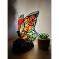 thumbnail image 3 of Stained Glass Night Light Butterfly Blue Green Red LED Bulb Included 6"W*7"D*9"H, 3 of 5