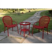 Picasso Wicker Red Bistro Set