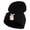 Black, variant on Bunny Easter Embroidered Iron On Patch 12 Inch Long Knitted Beanie - Black OSFM