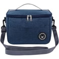 thumbnail image 1 of Bolsa térmica aislante de color cian para cesta de picnic al aire libre, bolso térmico plegable a prueba de fugas, 1 of 5