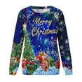thumbnail image 5 of Women's Christmas Sweatshirt Christmas tree Graphic Print Long Sleeve Crewneck Pullover Loose Casual Holiday Party Ugly Xmas Top, 5 of 6