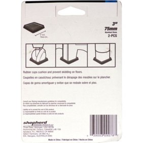 9168 3 Almond Smooth Rubber Square Caster Cups Walmart Com Walmart Com