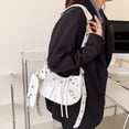 thumbnail image 3 of Woman Punk Style Rivet Satchels Handbags, Personality Vintage Fashion Crescent, 3 of 8
