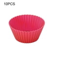 thumbnail image 1 of Koszal 10Pcs Silicone Round Muffin Cup Cake Baking Mold Kitchen Decoration Cooking Tool, 1 of 8