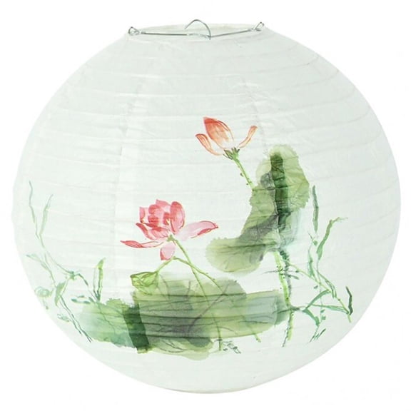 vlrwzc Round Paper Lantern Lamp Shade 30cm Tissue Paper Lamps Decor Chinese Oriental Style Hanging Lights for Restaurant Home