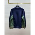 thumbnail image 3 of Suéter de cuello redondo empalmado de punto de primavera y otoño para hombre, suéter de manga larga empalmado de alto nivel, 3 of 4