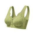 thumbnail image 3 of SAZBJOJN Bralettes for Women Soft Stretchy Daily Wear Push Up Bra Breathable Comfort Wireless Printed Bras for Women Light Support Full Coverage No Underwire Bra Size 34 Green, 3 of 5