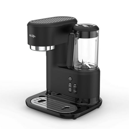Mr. Coffee Frappe Single-Serve Iced and Hot Coffee Maker/Blender with 2 Reusable Tumblers and Coffee Filter - Black