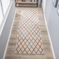 thumbnail image 4 of Superior Pace Contemporary Diamond Trellis Runner Rug, Bone, 2' 7" X 8', 4 of 4