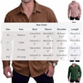 thumbnail image 3 of DPTALR Men's Casual Solid Color Turndown Collar Long Sleeve Shirt with Pockets,Coffee,Big and Tall Men XL, 3 of 7