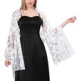 thumbnail image 2 of EliteGoogv Hot Selling Sequins Shawl Glitter Bridal Outerwear For Wedding Evening Dress Bridesmaid Formal Party Matching Accessory,White,One Size, 2 of 7