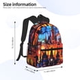 thumbnail image 4 of Lsque Magical Stained Glass Castle Classic Casual Backpack - Large Capacity Water-Resistant Backpack for School, Work, Travel, and Outdoor Activities, 4 of 8