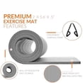 thumbnail image 3 of 1/2-Inch High Density Exercise Yoga Mat with Strap | Multiple Options Gray,Yoga Mat, 3 of 6
