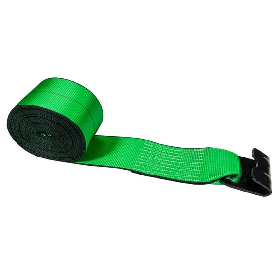 4" x 27' Winch Strap with Flat Hook & Defender