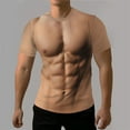 thumbnail image 2 of Mens Short Sleeve T-Shirt Casual 3D Muscle Creative Print Crewneck Graphic Tees Casual Funny Pattern Workout Tops, 2 of 7