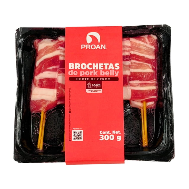 Brochetas de pork belly Proan Corte de cerdo 300 g
