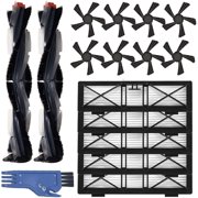 Replacement Accessories Kit Compatible with Neato Botvac D75 D80 D85 D3 D4 D5 D6 D7, 2 Main Brushes, 8 Side Brushes, 5 Filters, 1 Cleaning Tool