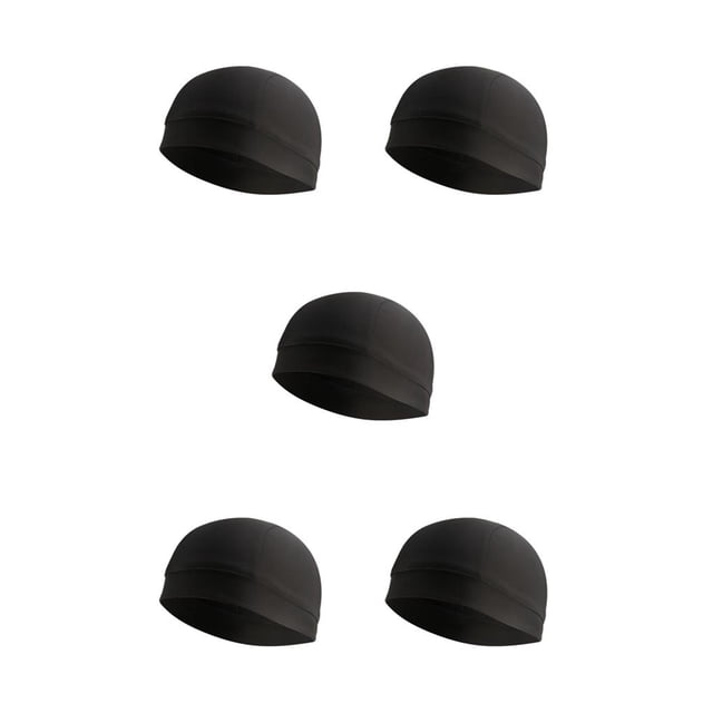 Qarigey Paquete de 9 gorras de calavera de refrigeración tela de malla ciclismo moda gran textura accesorios de ciclismo forro de casco negro 5piezas