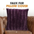 thumbnail image 3 of Cheer Collection Faux Fur Throw Pillow Cover, 3 of 5
