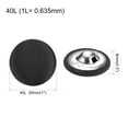 thumbnail image 2 of 10pcs 40L Fabric Cloth Covered Button 25mm Round Metal Shank Sewing Buttons for Suits Blouses Sweaters, Charcoal Gray, 2 of 5