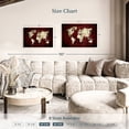 thumbnail image 4 of Elephant Stock White On Red World Map Wall Art - Horizontal Canvas Wall Art - Home Office Wall Decor - Map Canvas - Red And Gray Decor - 30" x 20", 4 of 8