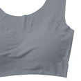 thumbnail image 6 of Breezora Seamless Sports Bra Women Wirefree Yoga Running Breathable Quick Dry Comfort Support Activewear Top L Size Gray, 6 of 9