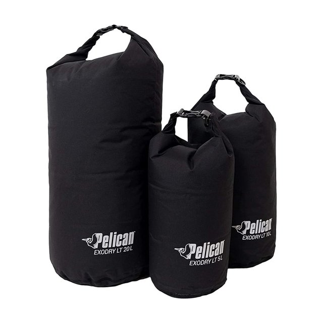 WWS-Sport - ExoDry LT 10L - Extremely Compact - Lightweight & Waterproof - Roll Top Dry Compression - Keeps Gear Dry for Kayaking, Boating, Beach, Rafting, Hiking, Camping and Fishing Black