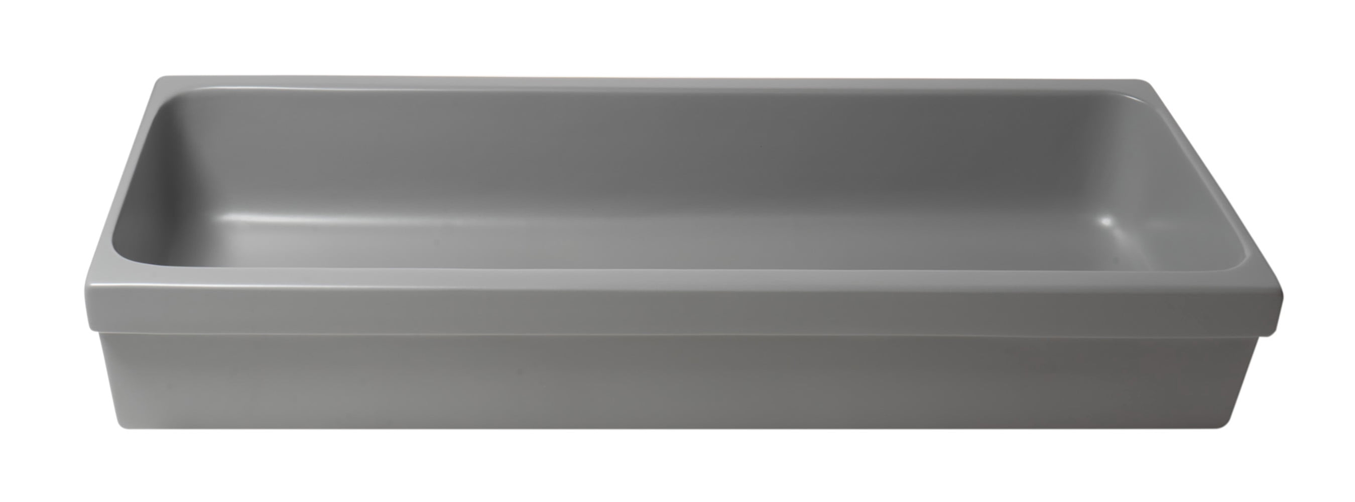 ALFI brand AB48TRGM 48" Grey Matte Above Mount Fireclay Bathroom Trough Sink