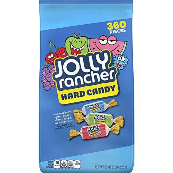 JOLLY RANCHER Assorted Fruit Flavored Hard Candy Bulk Bag, 5 lb