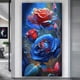 thumbnail image 2 of DIY Blue Rose 5D Diamond Painting Full Square/Round Drill Flower Mosaic Diamond Embroidery Cross Stitch Large Size S481round 100x200cm Gao Jinjia LED, 2 of 2
