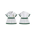 thumbnail image 2 of Cjfdfy Toddler Baby Girl Golf Dress Outfit Newborn Baby Girls Summer Dress Short Sleeve Lapel Collar Golf Themed Embroidery Half Zipper A Line Contrast Color Dress, 2 of 9