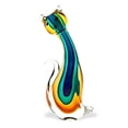 thumbnail image 1 of 12" Mouth Blown Multi-Color Feline Art Glass, 1 of 3