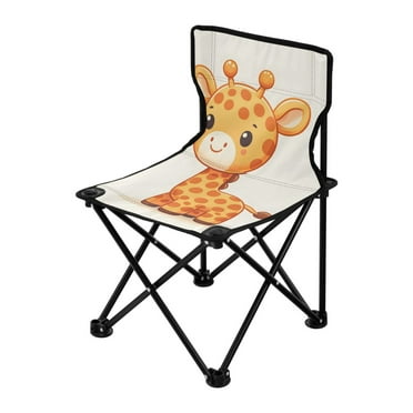 Giraffe Portable Camping Chair Small for Kids Outdoor Folding Beach Chair Fishing Chair Lawn Chair with Carry Bag