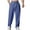 Blue 1, variant on hotojiny Cotton Linen Pants for Men Baggy Drawstring Lounge Fall Trousers Loose Fit Elastic Waist Comfy Beach Yoga Pants