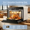 thumbnail image 3 of ROBAM R-BOX Combi Steam Oven, 23QT Countertop Steam Oven & Air Fryer Combo, 3 Steam Modes, Professional Steam-Bake, Air Fry, Dehydrate & Ferment, Rapid Heating & Self-Cleaning, White, 3 of 10