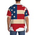 thumbnail image 3 of Sigee American Flag Map for Men's Casual Short Sleeve Button Down Shirts Men's Shirts Summer-Small, 3 of 5