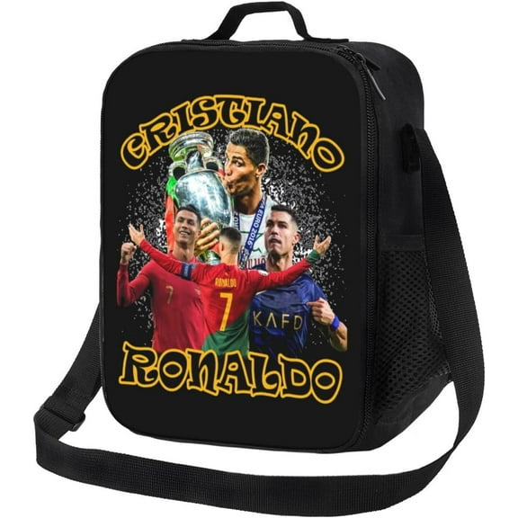 Soccer Player #7 Lunch Bag Cristiano Ronaldo Cooler Bag For School/Work/Party/Travel/Picnic Football Fans Lunch Box-Style 1