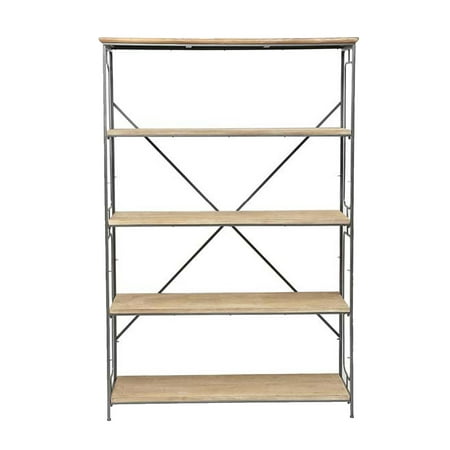 5 Tier Wood And Metal 6 Foot Tall Standing Shelf Unit 5 Tier Wood And Metal 6 Foot Tall Standing Shelf Unit