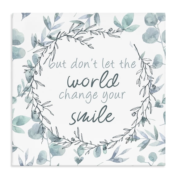 Stupell Industries Farmhouse Don't Let The World Change Canvas Art, 17 x 17, by Kim Allen