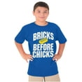 thumbnail image 4 of Funny Bricks Before Chicks Joke Boys Kids T Shirt Tees Tops Teen Brisco Brands S, 4 of 6