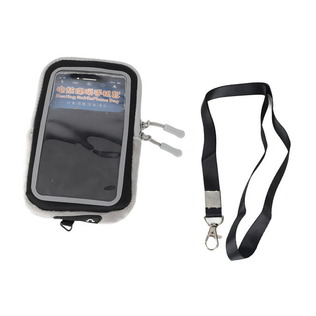 Bolsa calefactora eléctrica para teléfono móvil, protección de batería, gran espacio, universal, con ventana para cámara