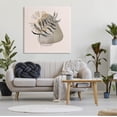 thumbnail image 2 of Modern Boho Plant Leaf Sun Botanical & Floral Graphic Art Gallery Wrapped Canvas Print Wall Art, 2 of 7