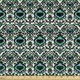thumbnail image 2 of Ambesonne Moroccan Fabric by the Yard Upholstery, Folkloric Vivid Ikat Art, 3 Yards, Dark Green Multicolor, 2 of 5
